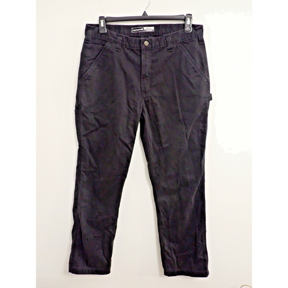 Carhartt 36x32 Men's Black Cotton Relaxed Fit/Loose Fit Twill Utility Work Pant